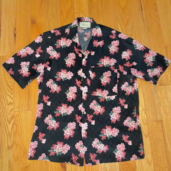 Gucci Other - Gucci GG Silk Floral Button Shirt